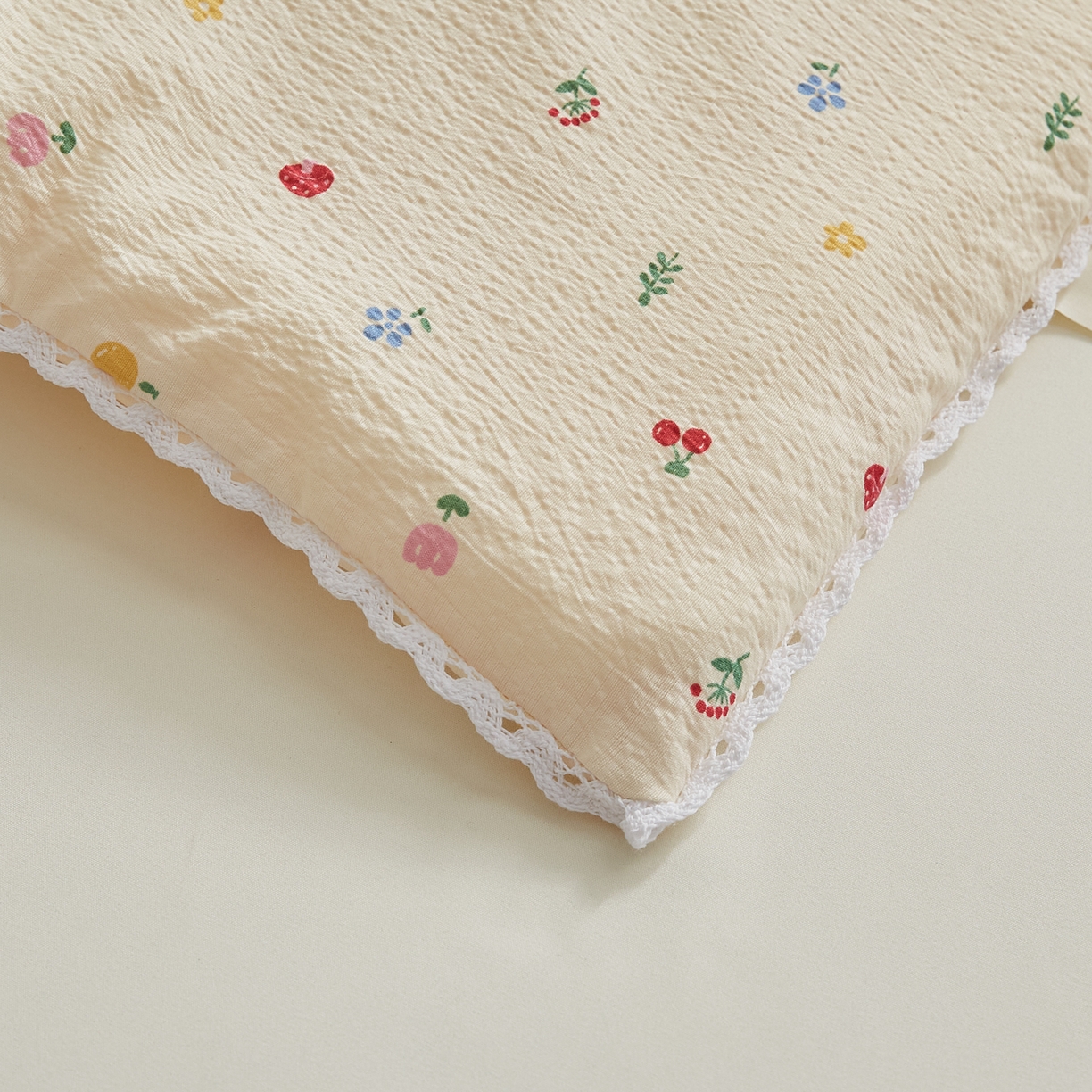 91家纺网 家纺一手货源 找家纺 帕芬鸟家纺 2026春夏新款双层皱皱纱水洗棉大豆夏被夏凉被空调被 莓果森林