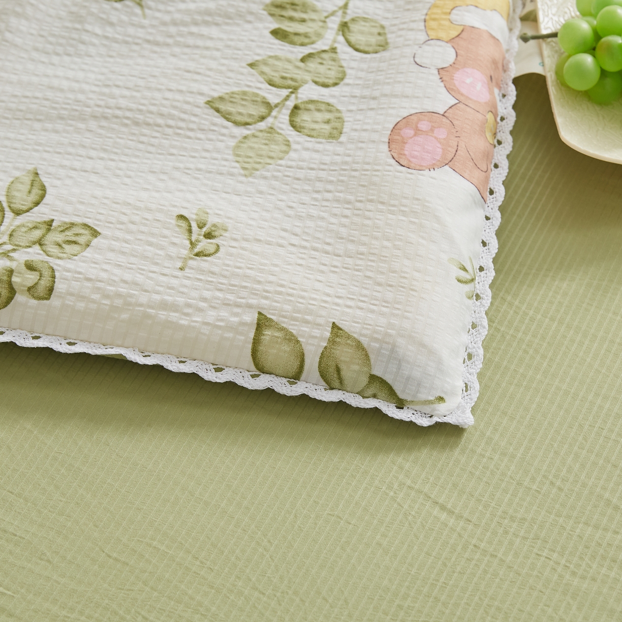 91家纺网 家纺一手货源 找家纺 帕芬鸟家纺 2026春夏新款双层皱皱纱水洗棉大豆夏被夏凉被空调被 晚安熊