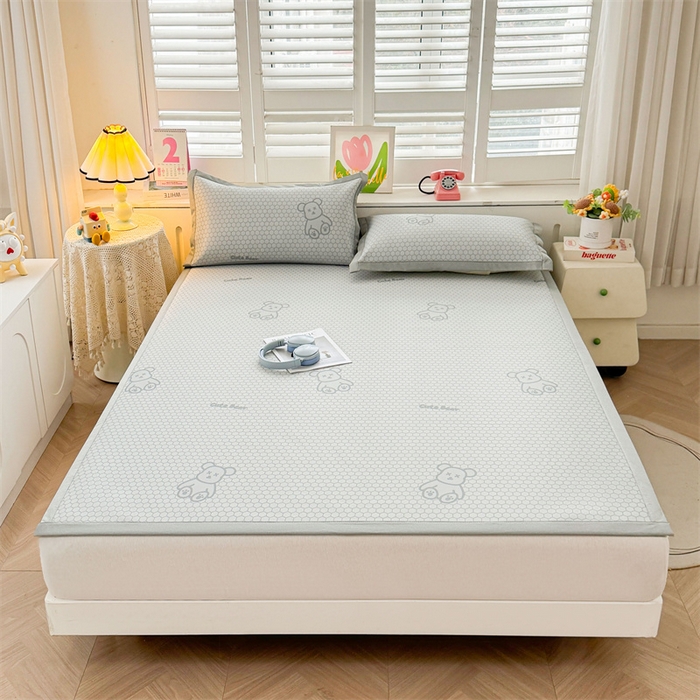 （总）义博家纺 2026新款碳光印花冰丝席床铺款