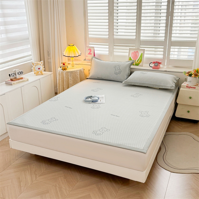 91家纺网 家纺一手货源 找家纺 （总）义博家纺 2026新款碳光印花冰丝席床铺款