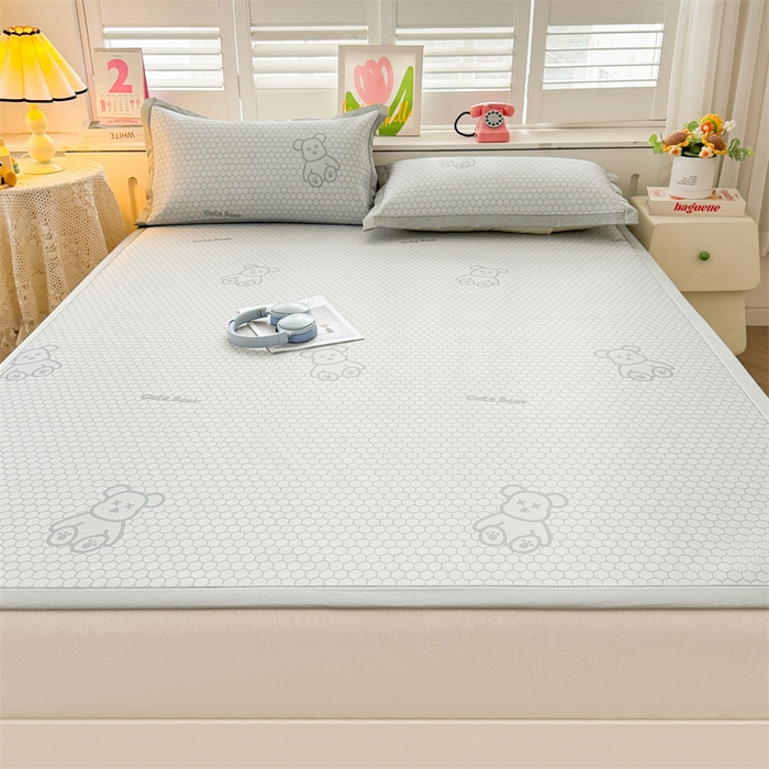 91家纺网 家纺一手货源 找家纺 （总）义博家纺 2026新款碳光印花冰丝席床铺款