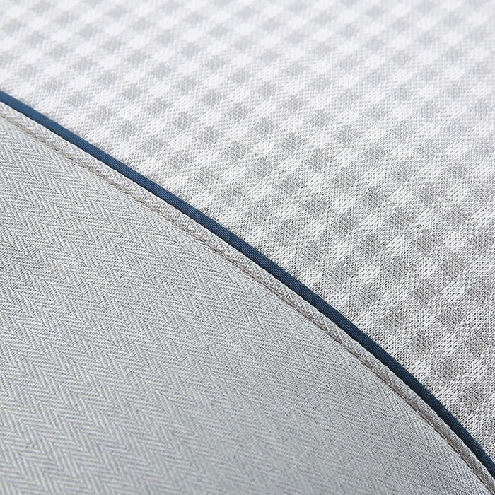 91家纺网 家纺一手货源 找家纺 小牛席业 2026新款双PE高凉感-腊肠狗格纹（荞麦枕）枕头枕芯 灰色