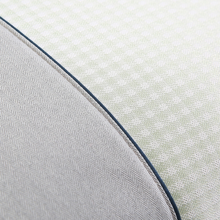 91家纺网 家纺一手货源 找家纺 小牛席业 2026新款双PE高凉感-腊肠狗格纹（荞麦枕）枕头枕芯 绿色