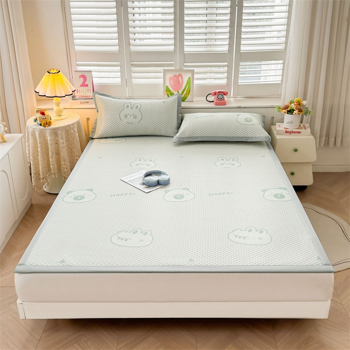 91家纺网 家纺一手货源 找家纺 （总）义博家纺 2026新款碳光印花冰丝席床铺款