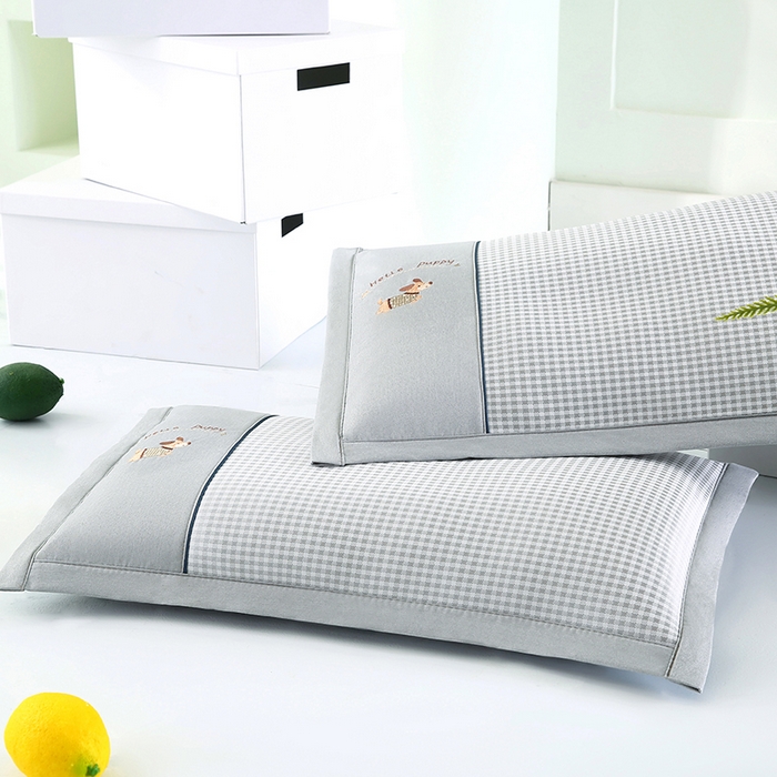 91家纺网 家纺一手货源 找家纺 （总）小牛席业 2026新款双PE高凉感-腊肠狗格纹（夏凉枕）枕头枕芯