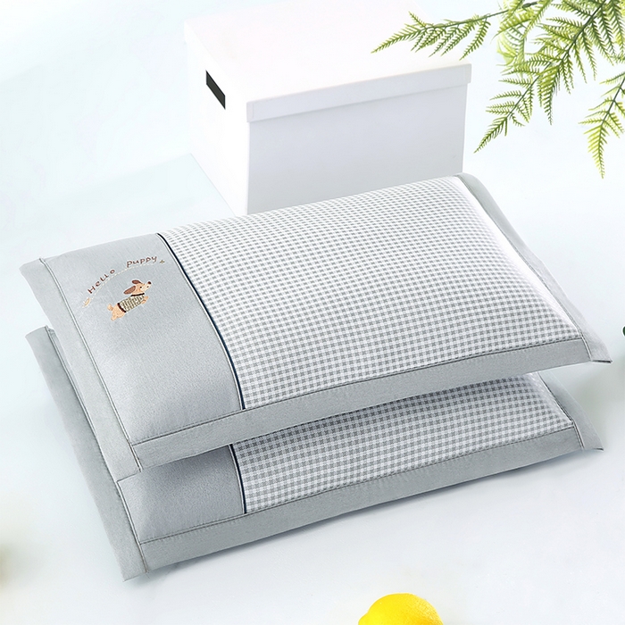 91家纺网 家纺一手货源 找家纺 （总）小牛席业 2026新款双PE高凉感-腊肠狗格纹（夏凉枕）枕头枕芯