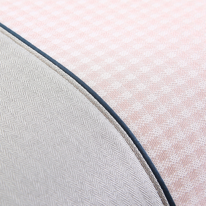 91家纺网 家纺一手货源 找家纺 小牛席业 2026新款双PE高凉感-腊肠狗格纹（夏凉枕）枕头枕芯 粉色