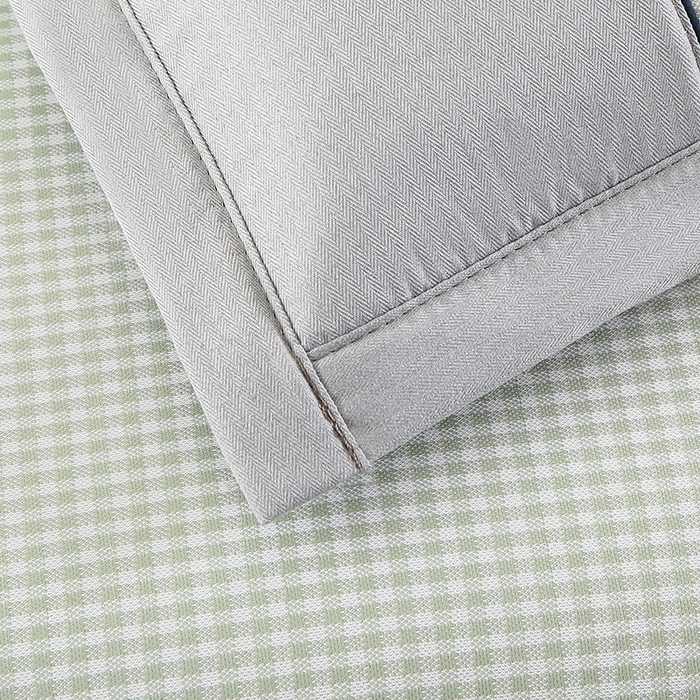 91家纺网 家纺一手货源 找家纺 小牛席业 2026新款双PE高凉感-腊肠狗格纹（夏凉枕）枕头枕芯 绿色