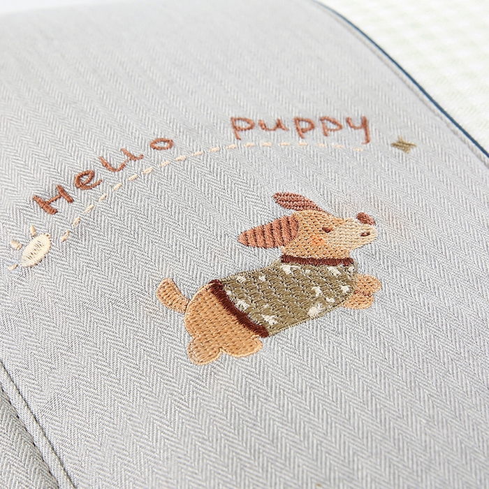 91家纺网 家纺一手货源 找家纺 小牛席业 2026新款双PE高凉感-腊肠狗格纹（夏凉枕）枕头枕芯 绿色