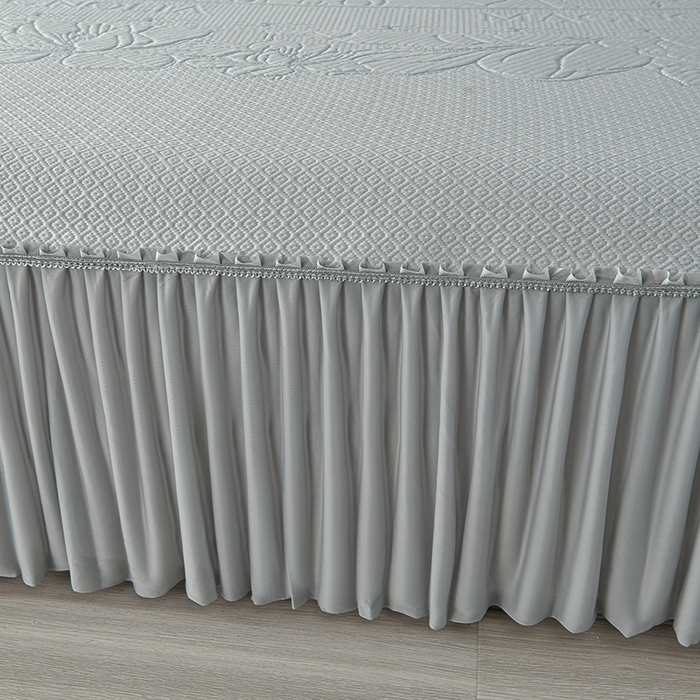 91家纺网 家纺一手货源 找家纺 （总）诺梵家纺 2026新款 pe 乙纶立体提花凉豆豆席凉席床裙款【控价1.5米119 ；1.8米129；2.0米139】