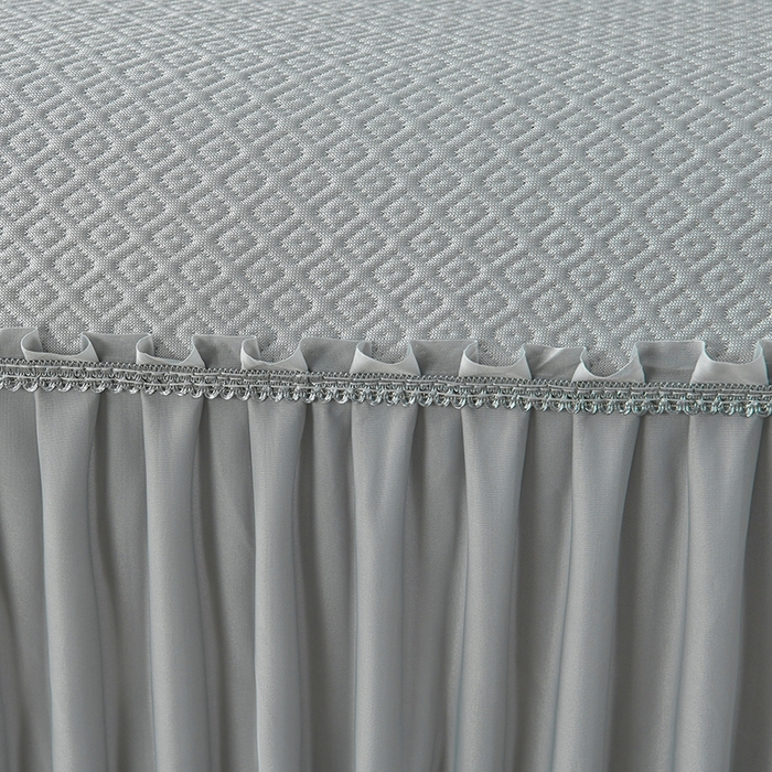 91家纺网 家纺一手货源 找家纺 （总）诺梵家纺 2026新款 pe 乙纶立体提花凉豆豆席凉席床裙款【控价1.5米119 ；1.8米129；2.0米139】