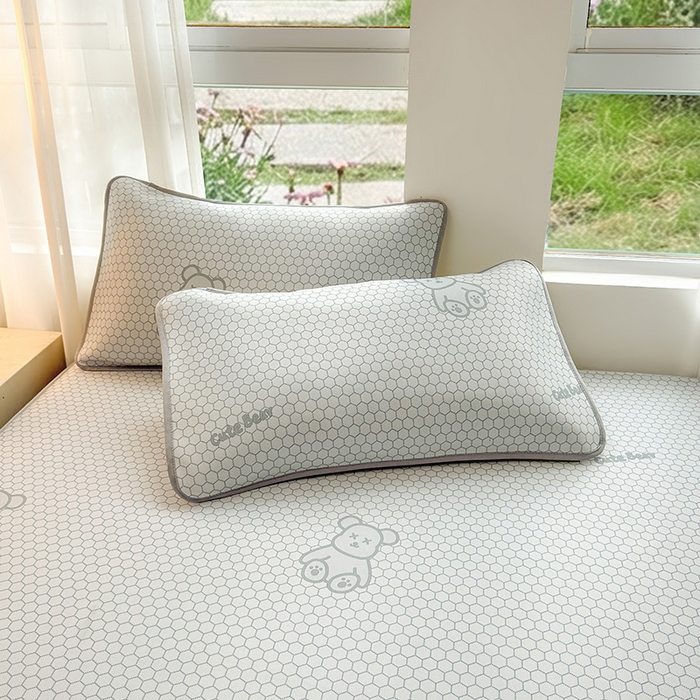 91家纺网 家纺一手货源 找家纺 （总）义博家纺 2026新款碳光冰丝席5D印花床笠款