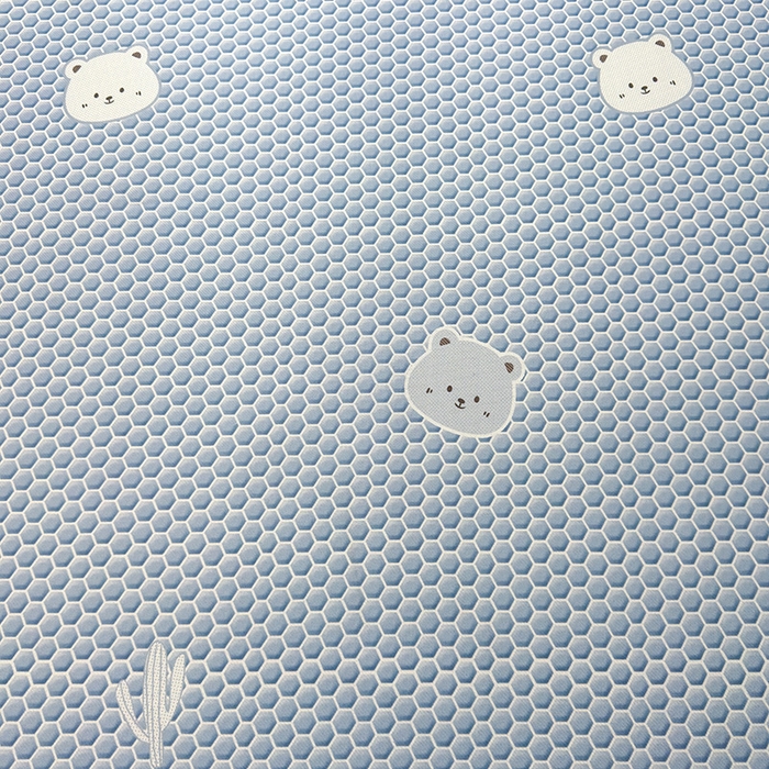 91家纺网 家纺一手货源 找家纺 义博家纺 2026新款碳光冰丝席5D印花床笠款 热带熊