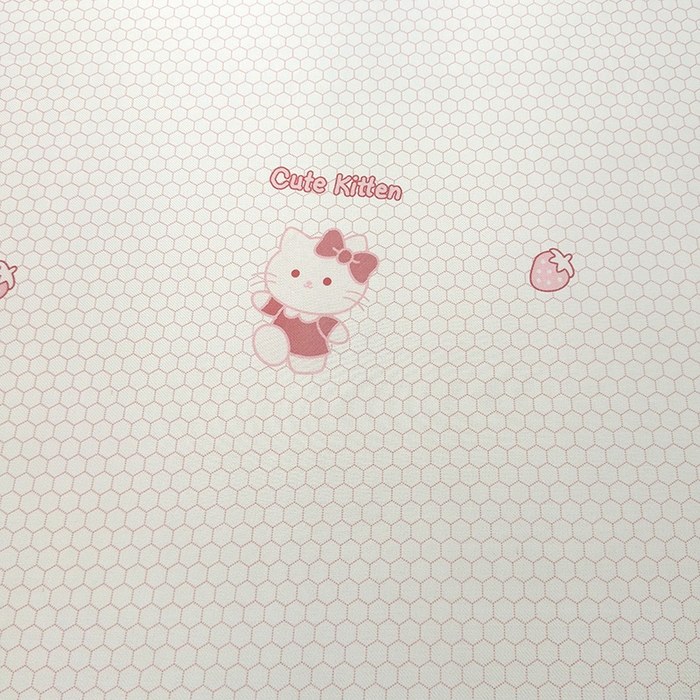 91家纺网 家纺一手货源 找家纺 义博家纺 2026新款碳光冰丝席5D印花床笠款 甜心凯蒂