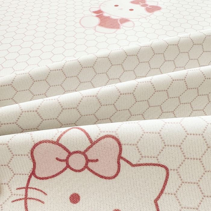 91家纺网 家纺一手货源 找家纺 义博家纺 2026新款碳光冰丝席5D印花床笠款 甜心凯蒂