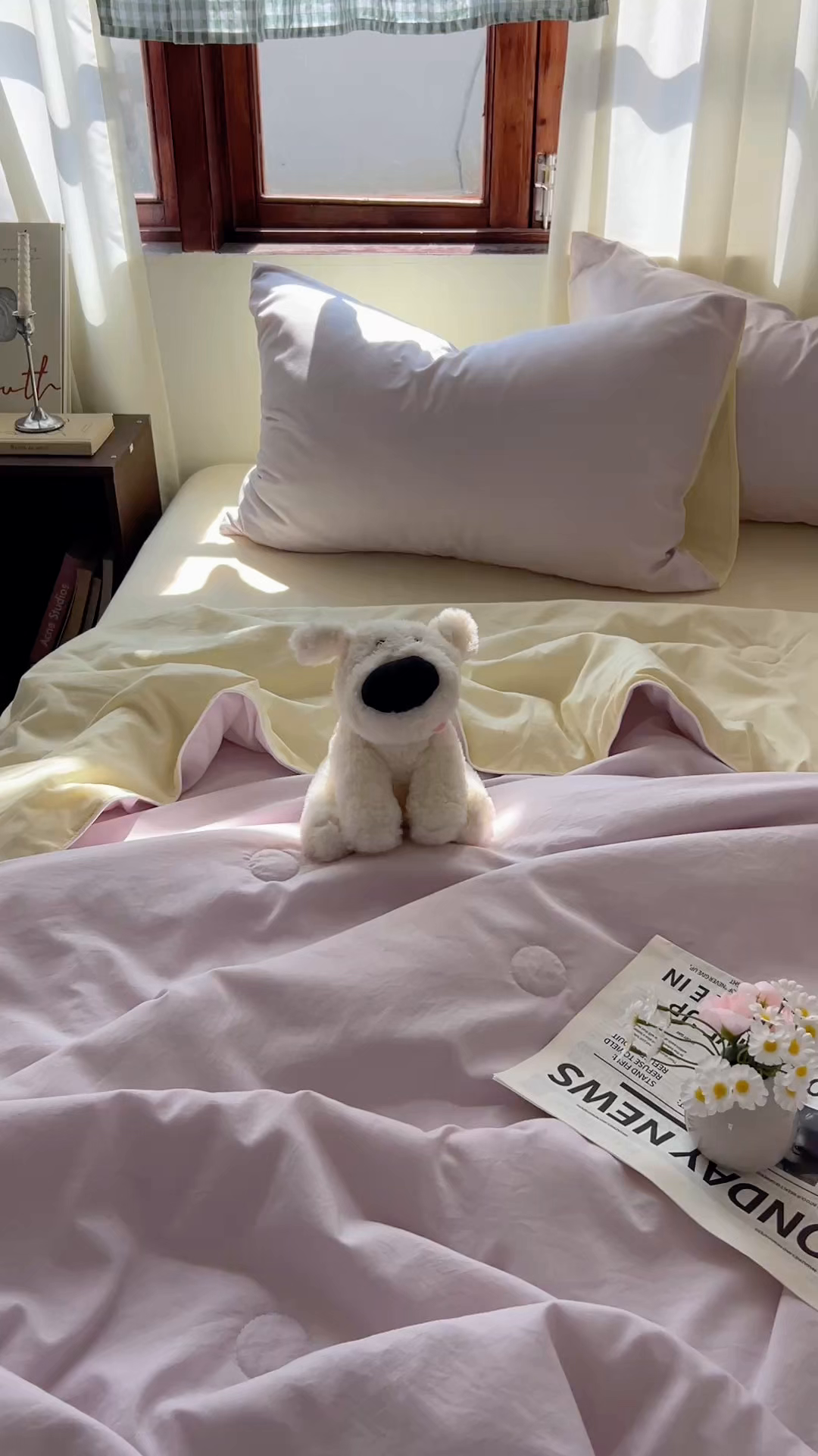 91家纺网 家纺一手货源 找家纺 冕悠家纺 2026春夏新款A类高克重超级无敌柔软水洗棉拼色夏被空调被夏凉被四件套 芝士+幕山紫-夏凉被