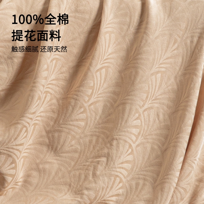 91家纺网 家纺一手货源 找家纺 眠博士 2026春夏新款60水洗立体提花床笠床笠单价 床笠-杏影-卡其