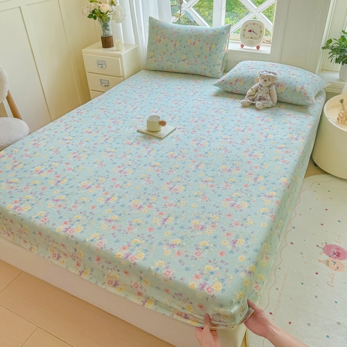 91家纺网 家纺一手货源 找家纺 （总）丝芙妮家居（原乐视家纺） 2026新款A类皱皱纱亲肤木棉床笠-系列二