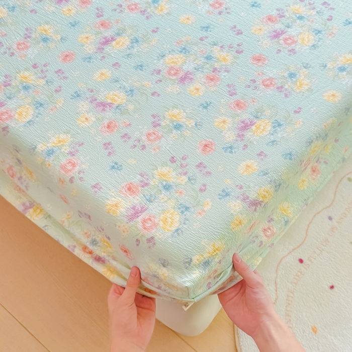 91家纺网 家纺一手货源 找家纺 （总）丝芙妮家居（原乐视家纺） 2026新款A类皱皱纱亲肤木棉床笠-系列二