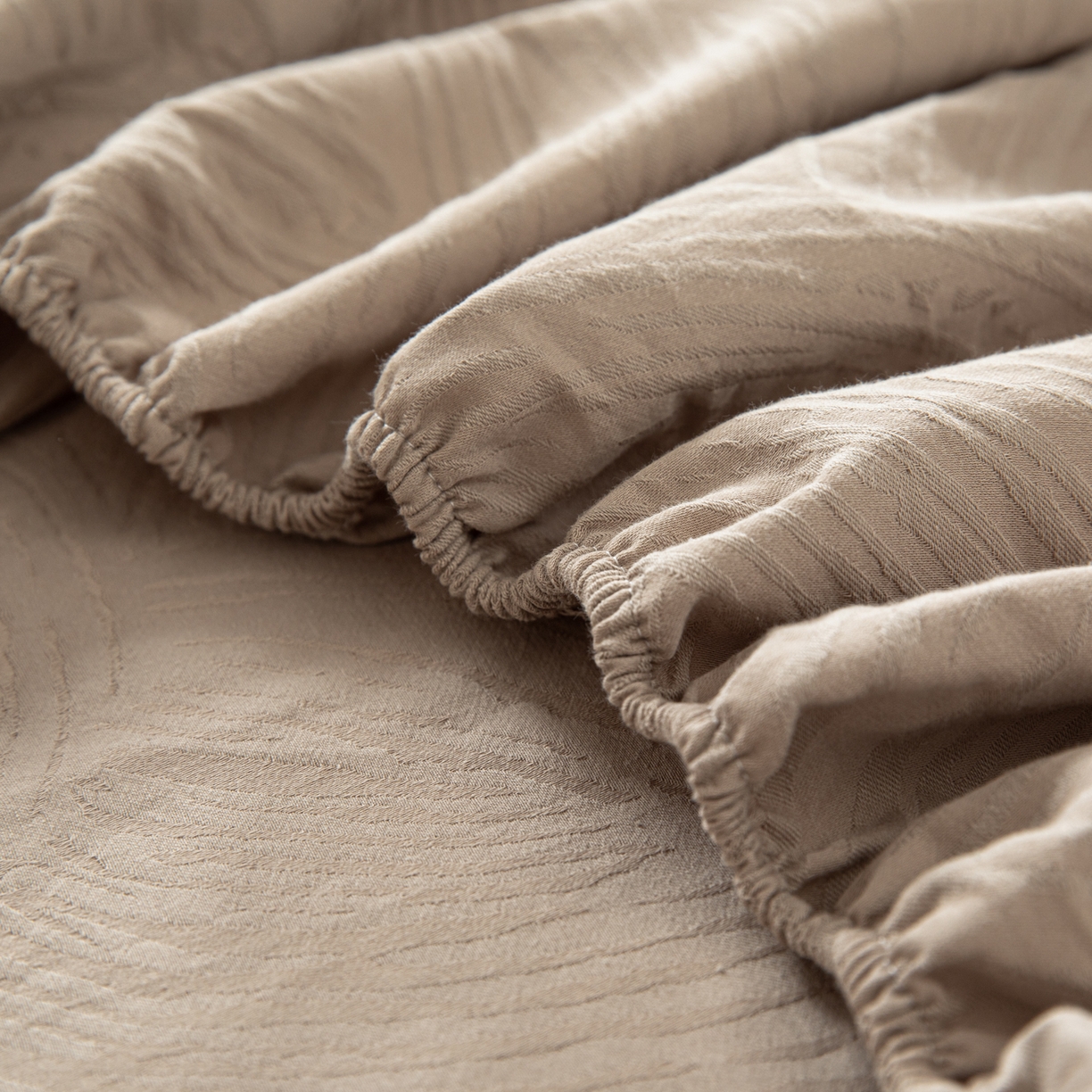 91家纺网 家纺一手货源 找家纺 眠博士 2026春夏新款60水洗立体提花床笠床笠单价 床笠-月岛弥生-杏