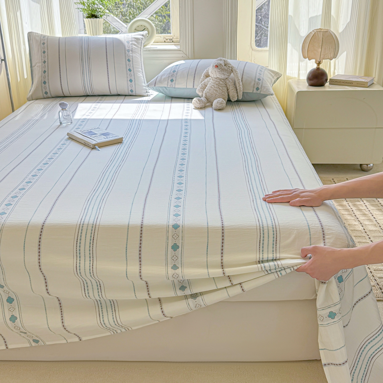 91家纺网 家纺一手货源 找家纺 （总）灰鲸 2026新款全棉纯棉色织提花床单单床单床单单件