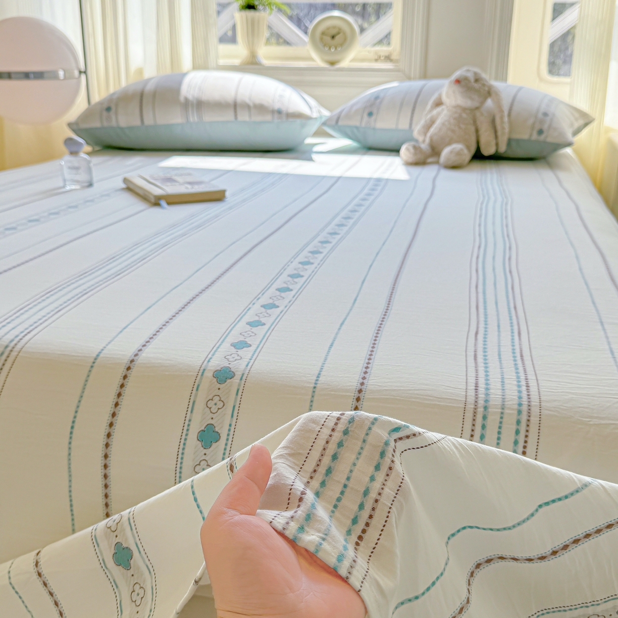 91家纺网 家纺一手货源 找家纺 （总）灰鲸 2026新款全棉纯棉色织提花床单单床单床单单件