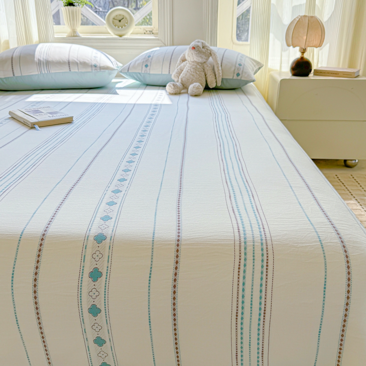 91家纺网 家纺一手货源 找家纺 （总）灰鲸 2026新款全棉纯棉色织提花床单单床单床单单件