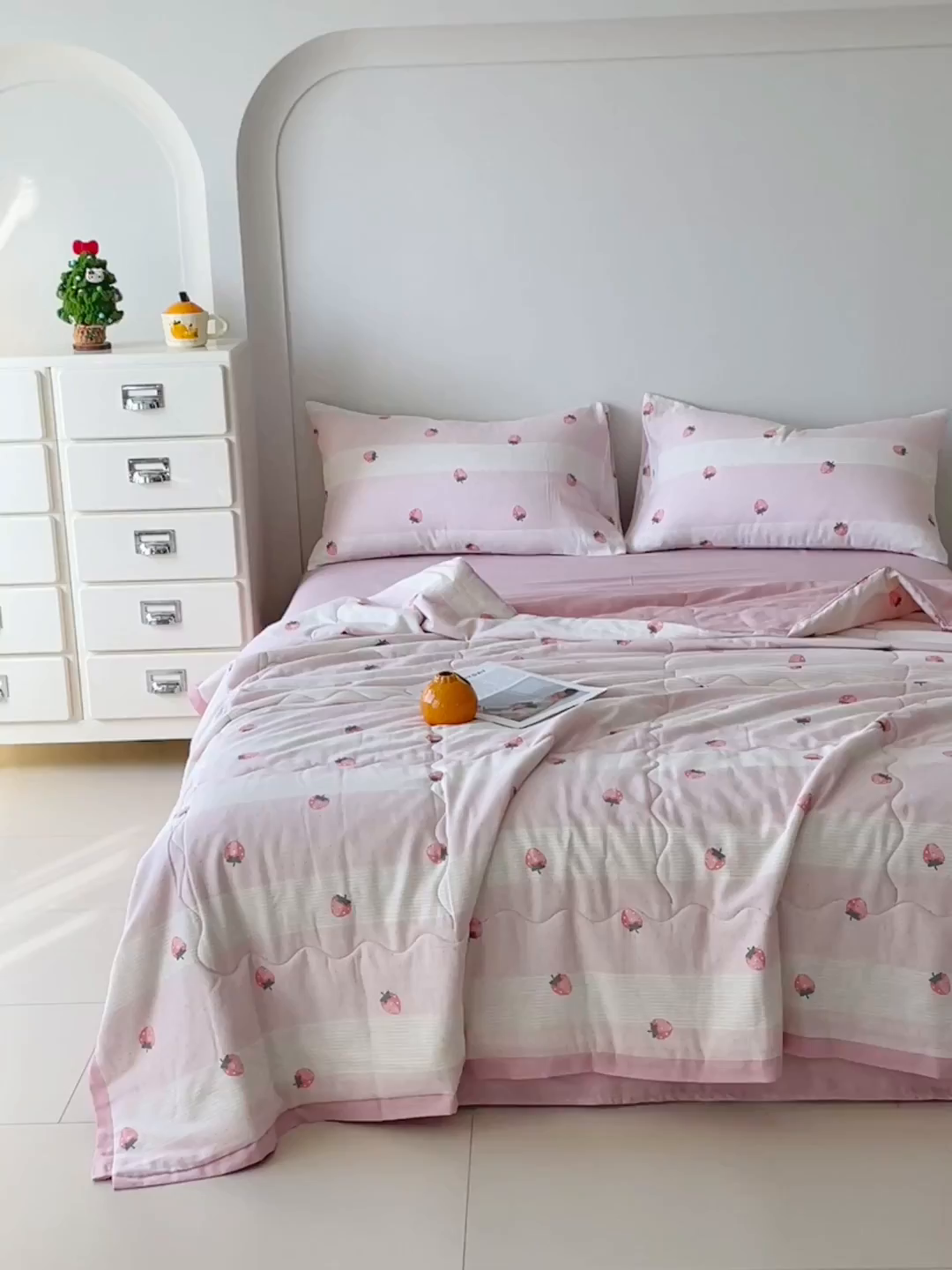 91家纺网 家纺一手货源 找家纺 （总）莱宁被业 2026新款A类全棉有氧双层纱印花大豆夏被