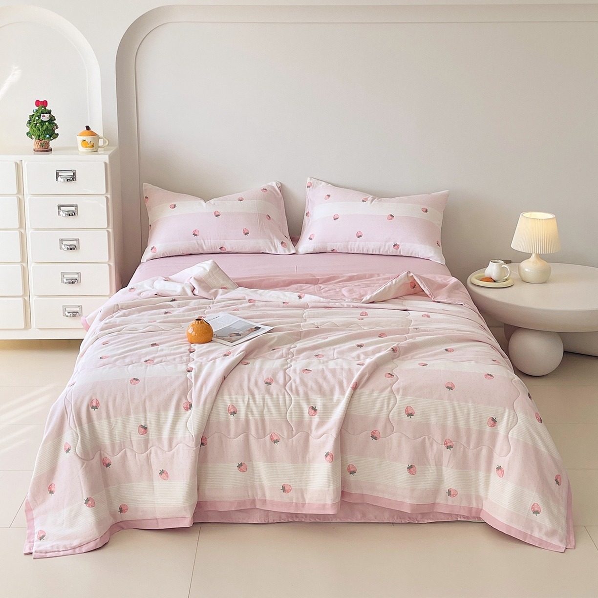 91家纺网 家纺一手货源 找家纺 （总）莱宁被业 2023新款纯棉夏凉被全棉夏被四件套