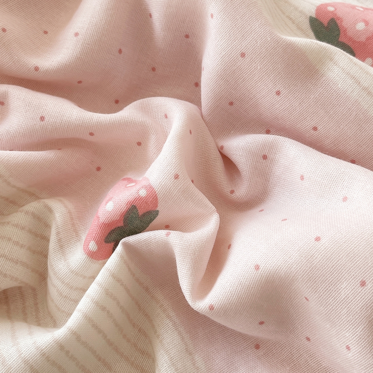 91家纺网 家纺一手货源 找家纺 （总）莱宁被业 2026新款A类全棉有氧双层纱印花大豆夏被