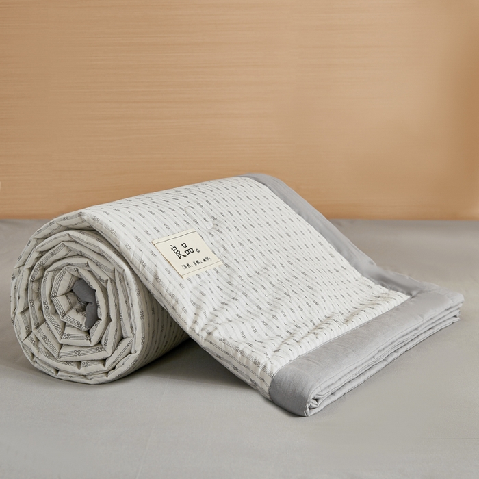 91家纺网 家纺一手货源 找家纺 鸣升家纺 2026新款全棉纯棉麦香提花系列大豆夏被夏凉被空调被 麦香提花简约灰