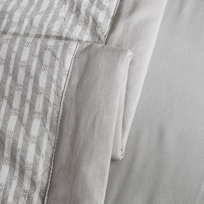 91家纺网 家纺一手货源 找家纺 鸣升家纺 2026新款全棉纯棉麦香提花系列大豆夏被夏凉被空调被 麦香提花条纹灰