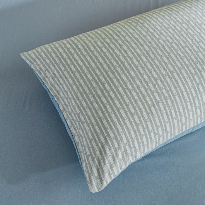 91家纺网 家纺一手货源 找家纺 鸣升家纺 2026新款全棉纯棉麦香提花系列大豆夏被夏凉被空调被 麦香提花条纹绿