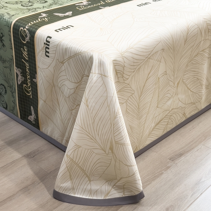 91家纺网 家纺一手货源 找家纺 梵克保罗 2026春夏新款凉感冰丝凉席床单款凉席三件套 爱与蝶