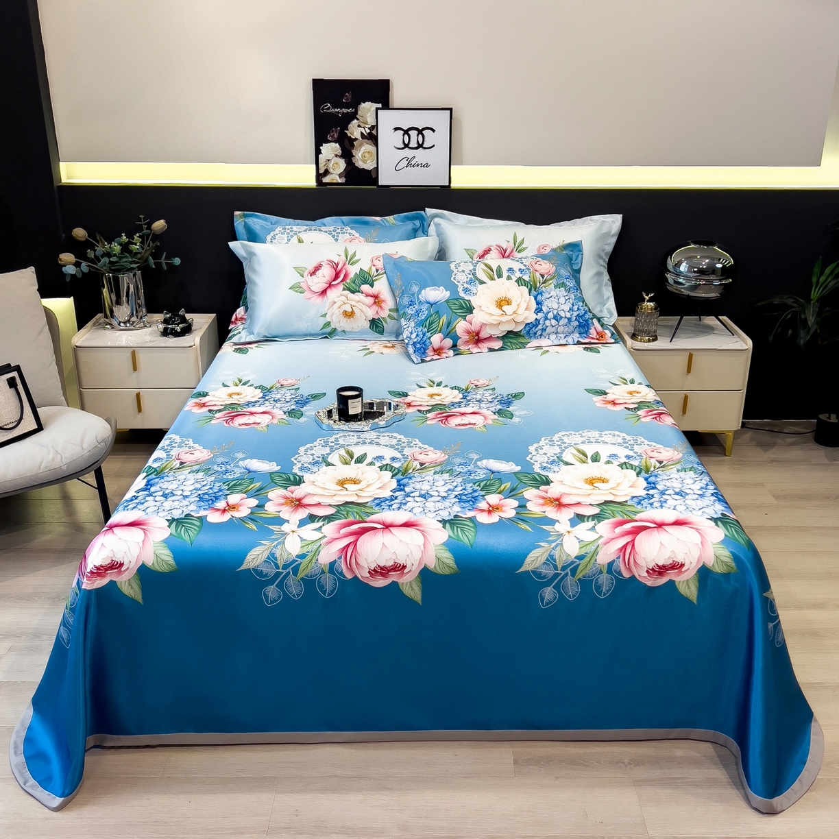 梵克保罗 2026春夏新款凉感冰丝凉席床单款凉席三件套 惑季