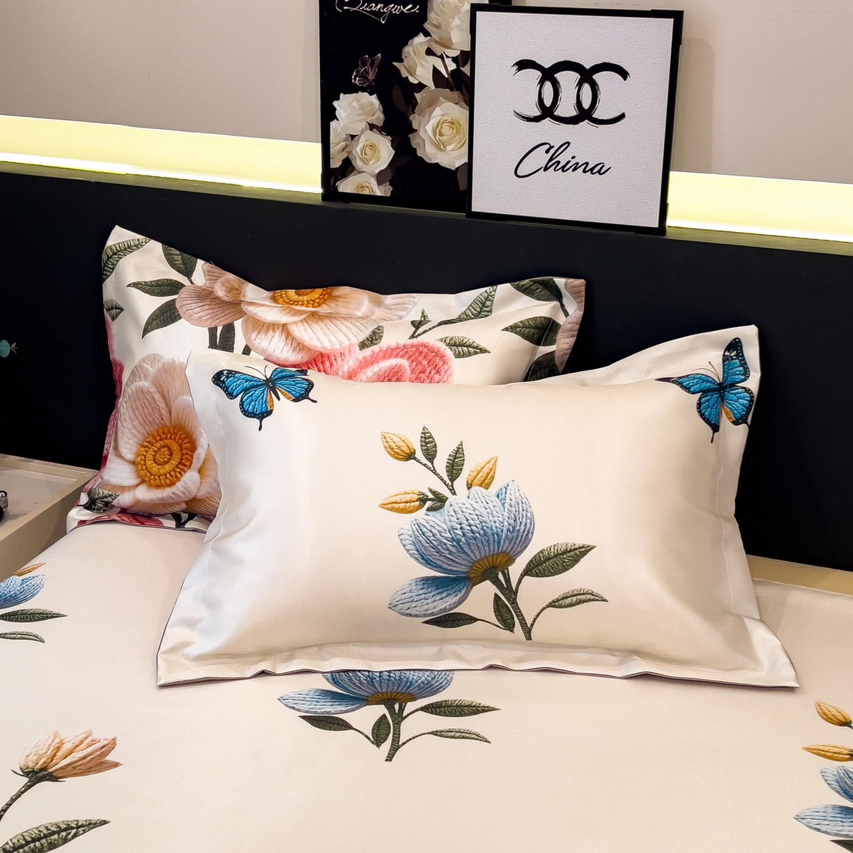 91家纺网 家纺一手货源 找家纺 梵克保罗 2026春夏新款凉感冰丝凉席床单款凉席三件套 橘月