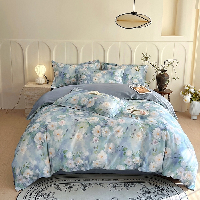 91家纺网 家纺一手货源 找家纺 （总）帅露家纺 2026新款全棉60支长绒棉数码印花四件套