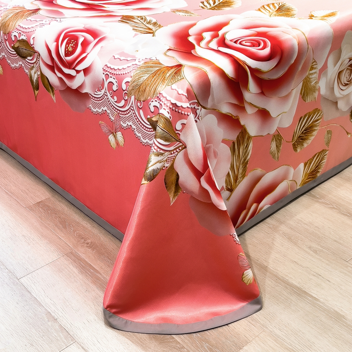 91家纺网 家纺一手货源 找家纺 梵克保罗 2026春夏新款凉感冰丝凉席床单款凉席三件套 四季与你