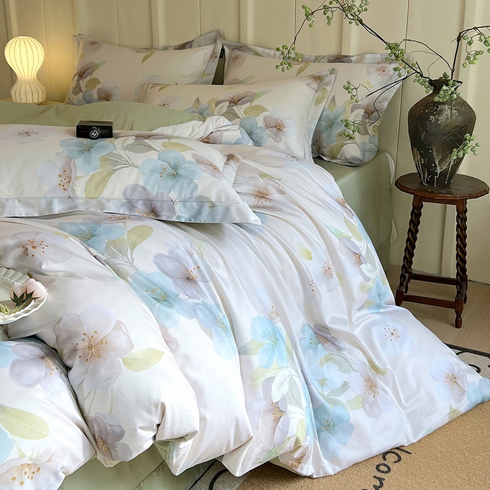 91家纺网 家纺一手货源 找家纺 帅露家纺 2026新款全棉60支长绒棉数码印花四件套 岚山梦