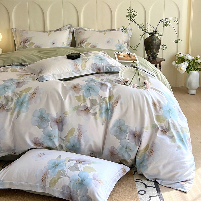 91家纺网 家纺一手货源 找家纺 帅露家纺 2026新款全棉60支长绒棉数码印花四件套 岚山梦