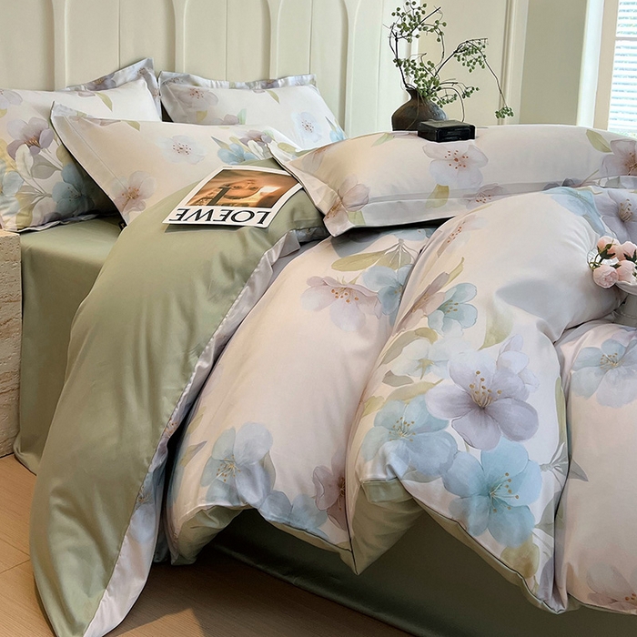 91家纺网 家纺一手货源 找家纺 帅露家纺 2026新款全棉60支长绒棉数码印花四件套 岚山梦