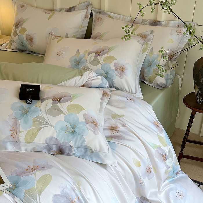 91家纺网 家纺一手货源 找家纺 帅露家纺 2026新款全棉60支长绒棉数码印花四件套 岚山梦