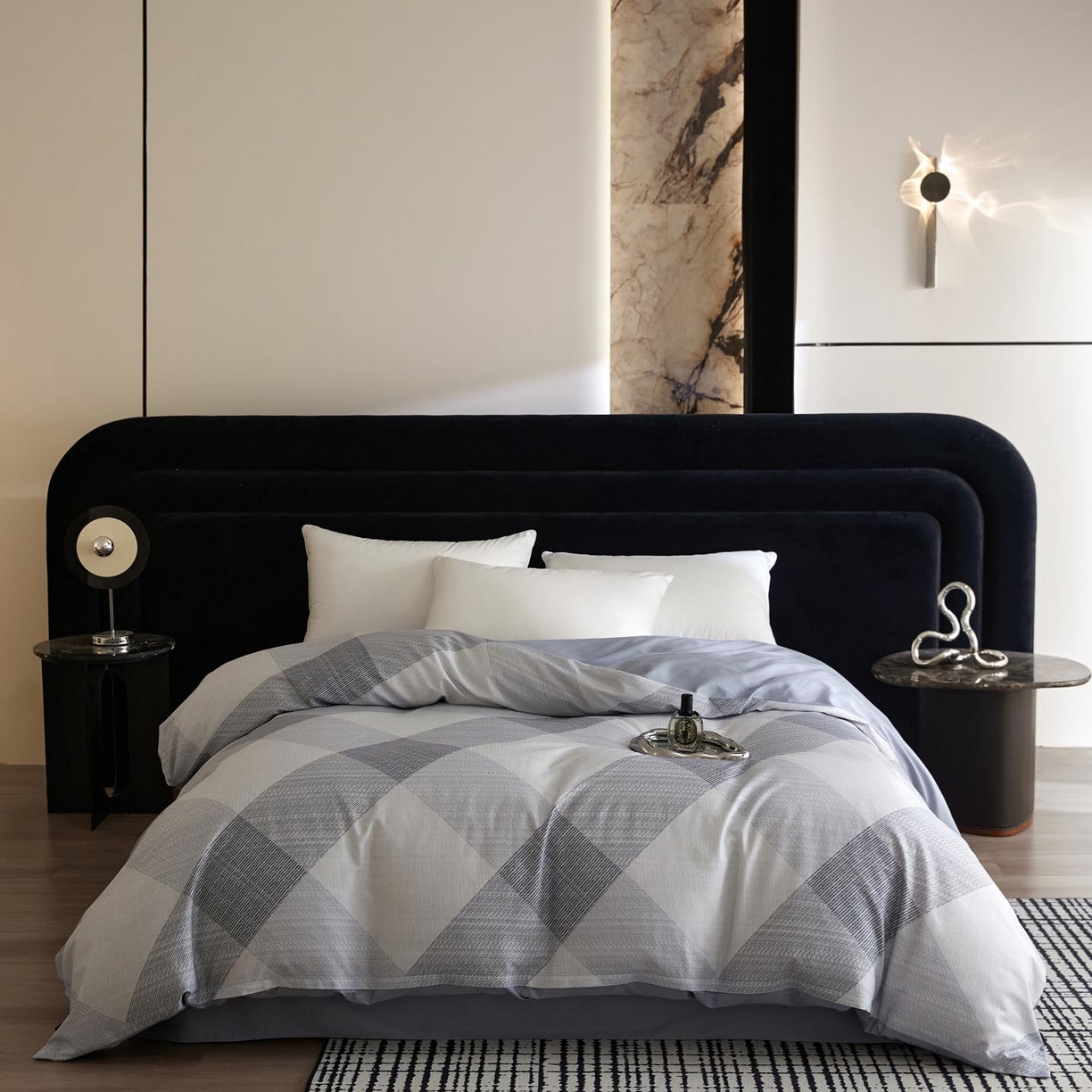 帅露家纺 2026新款全棉60支长绒棉数码印花四件套 林川兰