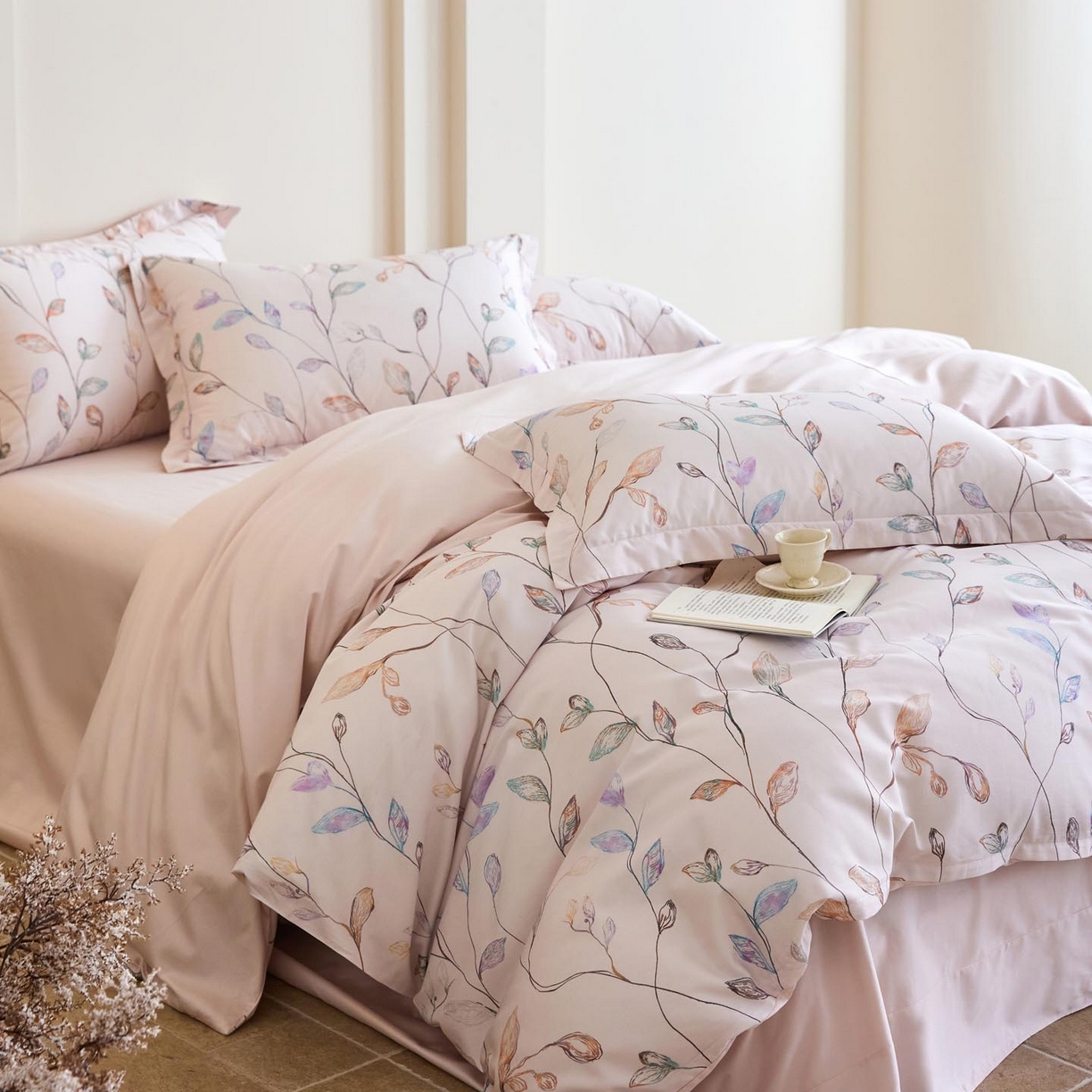 91家纺网 家纺一手货源 找家纺 帅露家纺 2026新款全棉60支长绒棉数码印花四件套 落日晚风