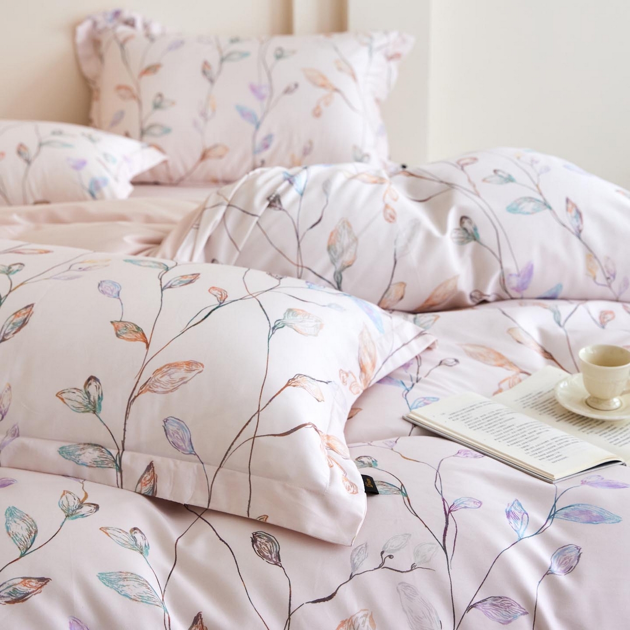 91家纺网 家纺一手货源 找家纺 帅露家纺 2026新款全棉60支长绒棉数码印花四件套 落日晚风