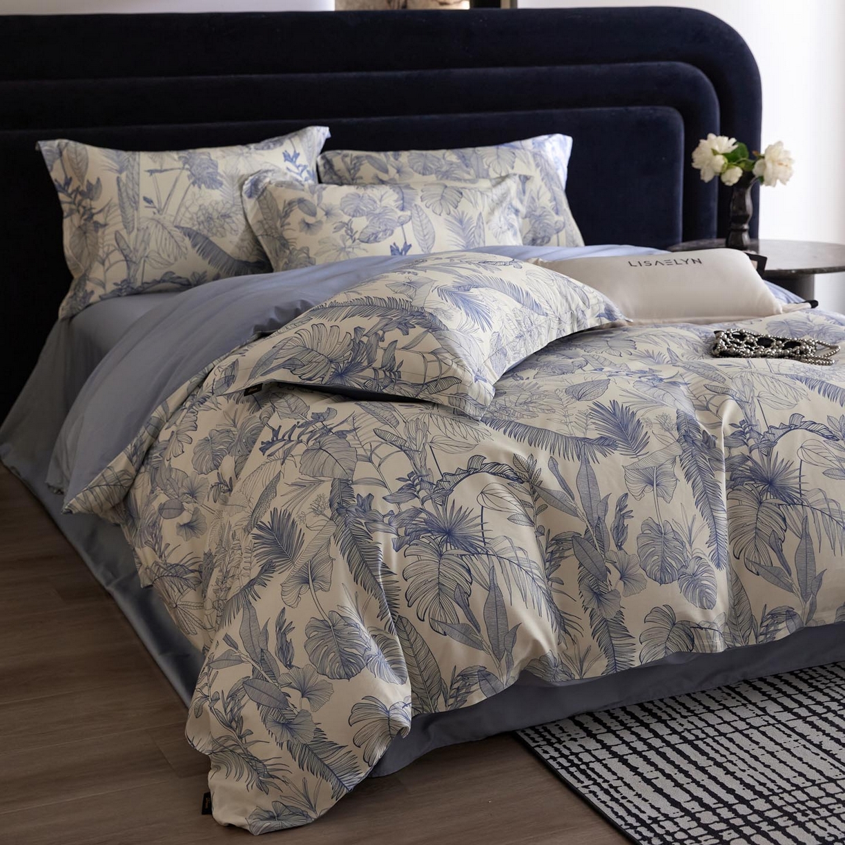 91家纺网 家纺一手货源 找家纺 帅露家纺 2026新款全棉60支长绒棉数码印花四件套 秘境