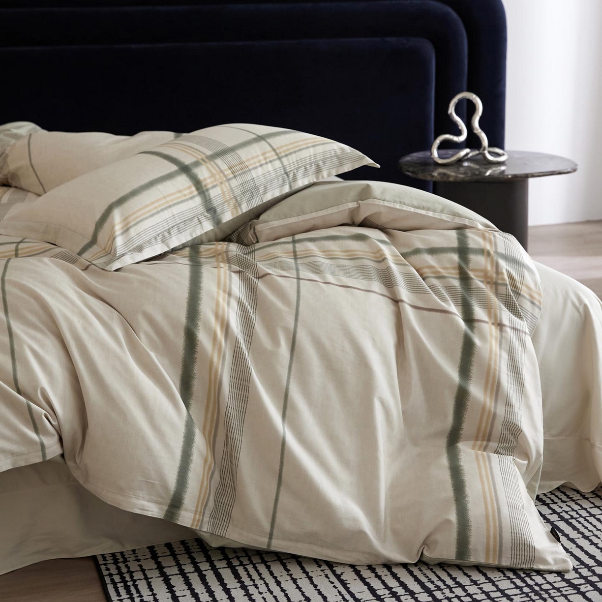 91家纺网 家纺一手货源 找家纺 帅露家纺 2026新款全棉60支长绒棉数码印花四件套 品格绿