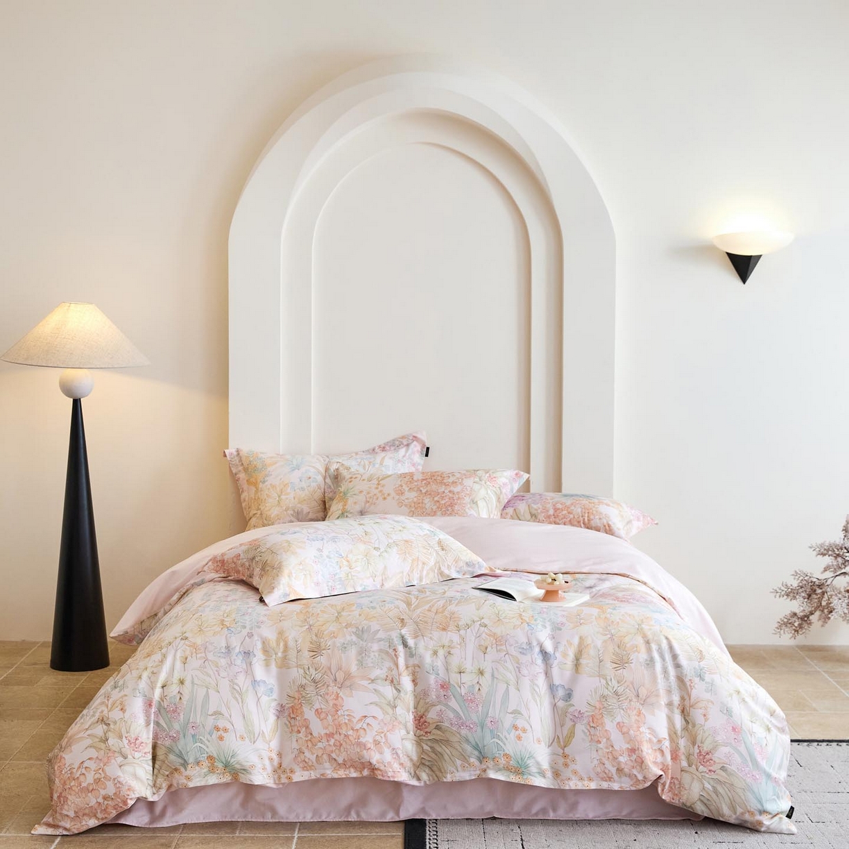 91家纺网 家纺一手货源 找家纺 帅露家纺 2026新款全棉60支长绒棉数码印花四件套 伊甸园