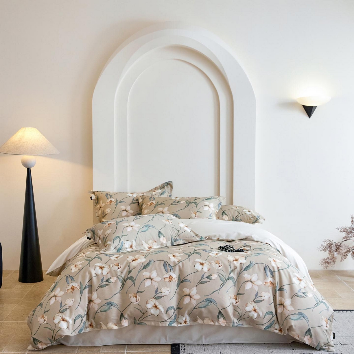 91家纺网 家纺一手货源 找家纺 帅露家纺 2026新款全棉60支长绒棉数码印花四件套 悦诗风影