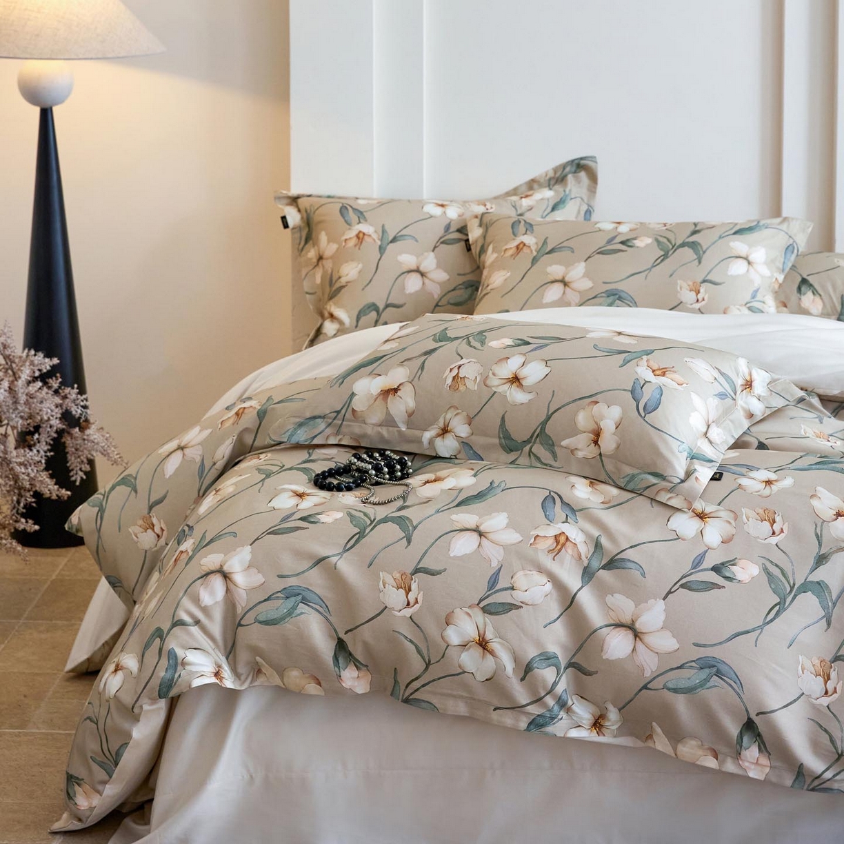 91家纺网 家纺一手货源 找家纺 帅露家纺 2026新款全棉60支长绒棉数码印花四件套 悦诗风影